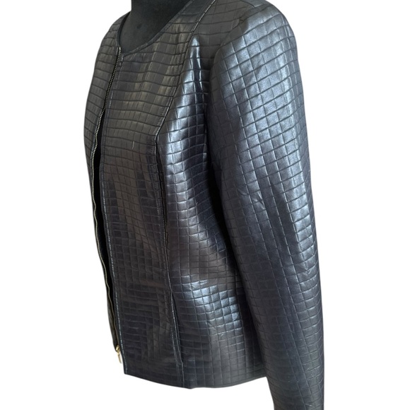 Kim Rogers Quilted Cropped Jacket – Black – Size M - Picture 8 of 11
